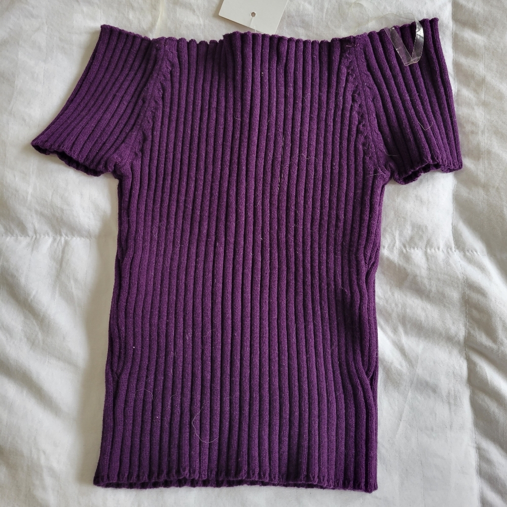 Purple off the shoulder top